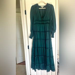 Chelsea and Violet emerald green maxi dress